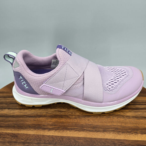 Tiem Shoes - Tiem Slipstream Cycling Shoes Womens 7.5 Lilac Purple Mesh Strap Indoor Sneakers